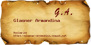 Glasner Armandina névjegykártya